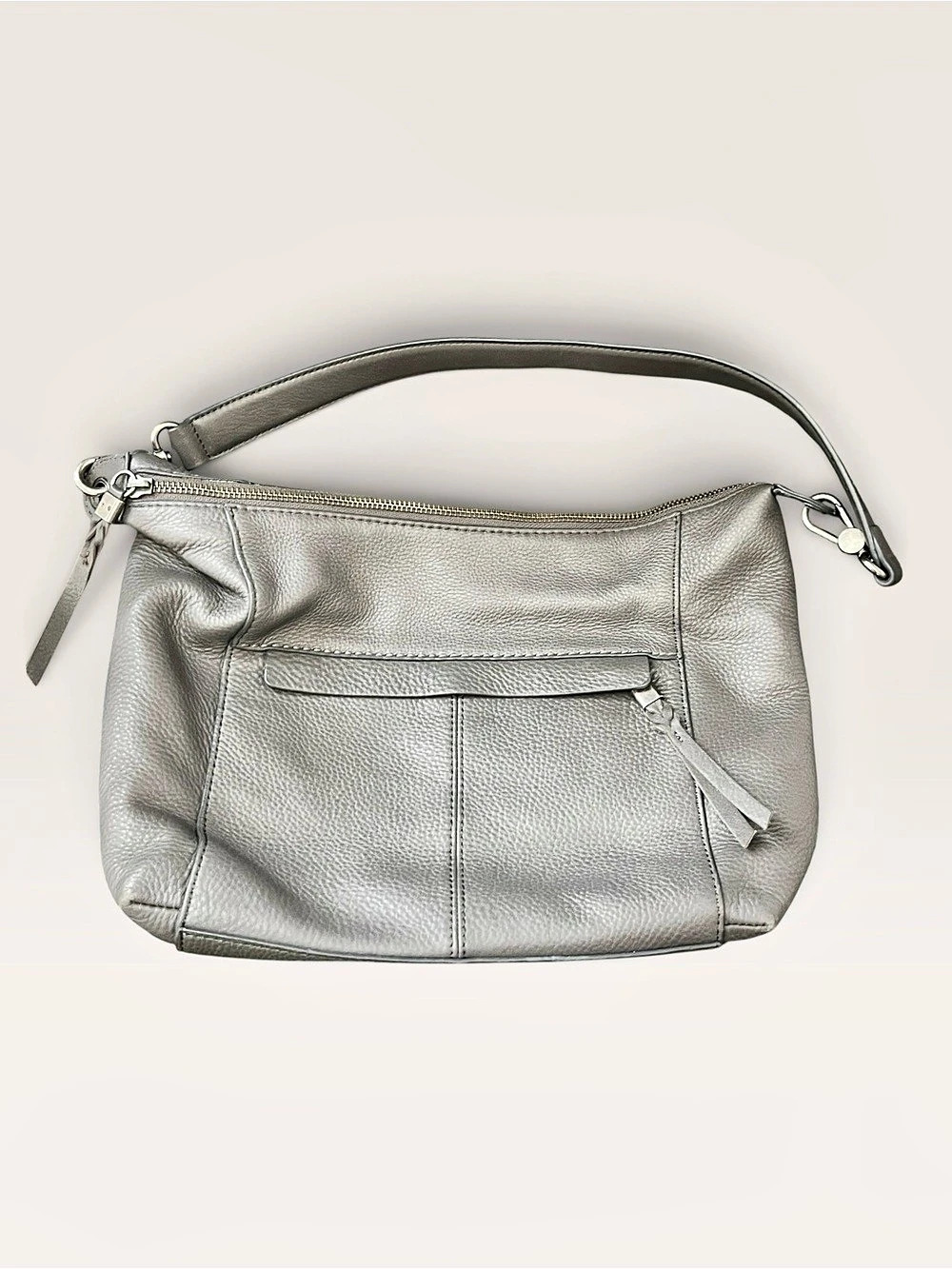 The Sak Sequoia Hobo Bag Pyrite Metallic Pebbled Leather Shoulder Bag